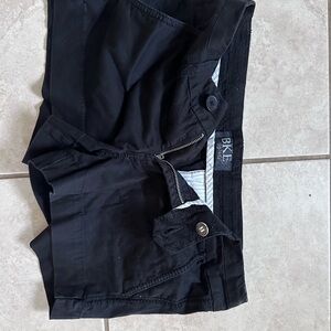 BKE Black Mid-Rise Shorts with Button Fly